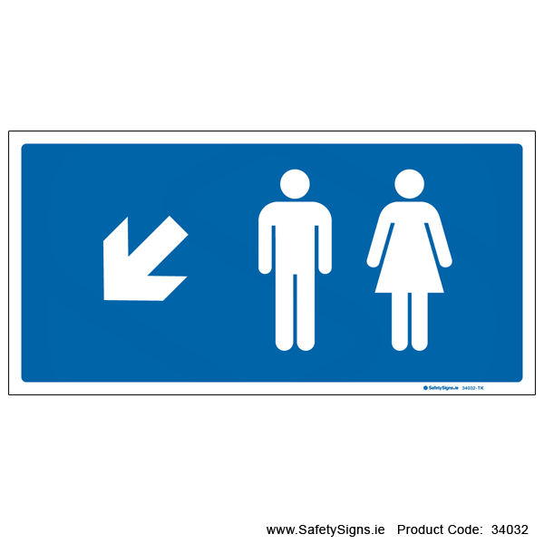 Toilets - Arrow Down Left - 34032