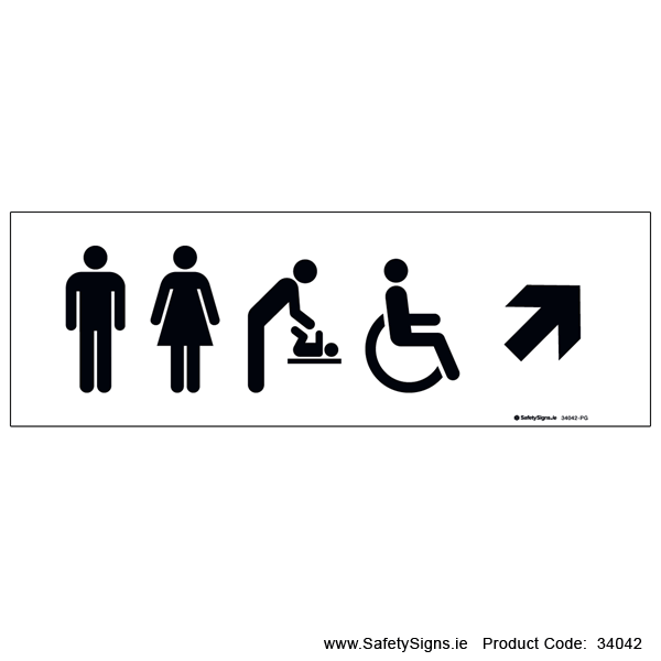 Toilets - Arrow Up Right - 34042