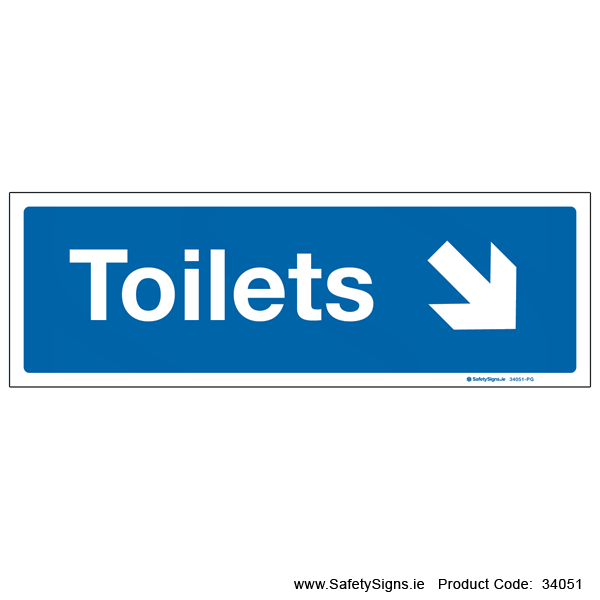 Toilets - Arrow Down Right - 34051
