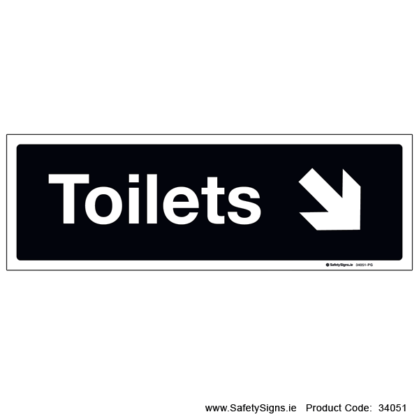 Toilets - Arrow Down Right - 34051
