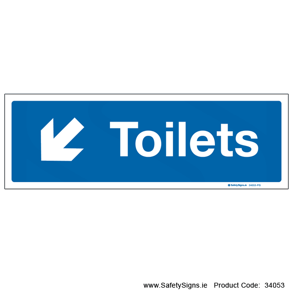 Toilets - Arrow Down Left - 34053