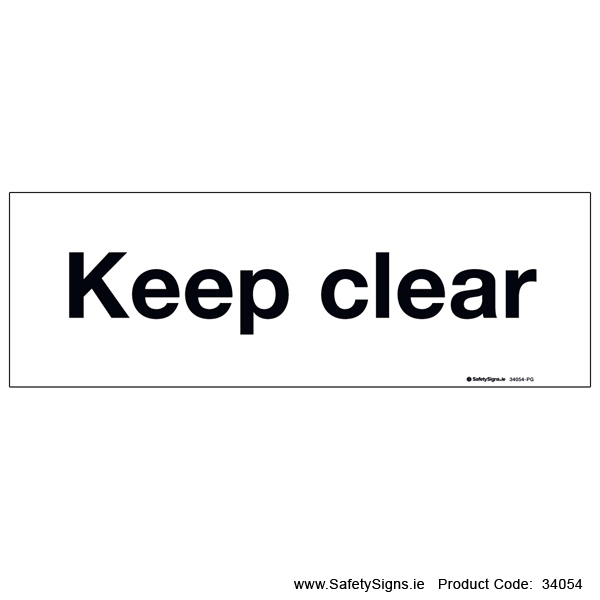 Keep Clear - 34054