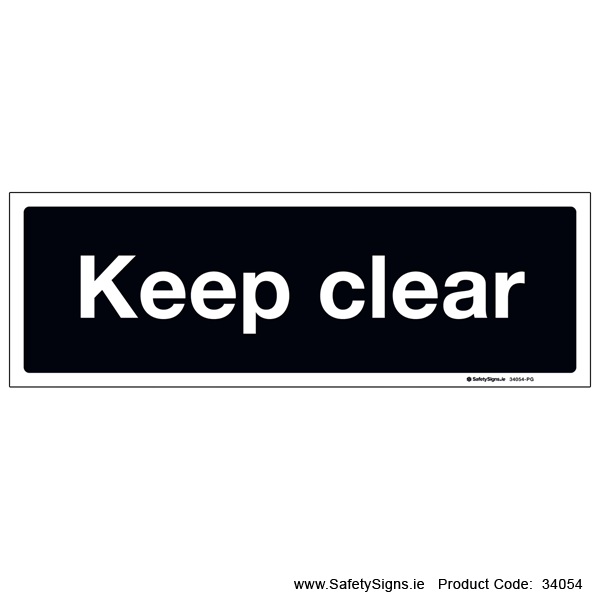 Keep Clear - 34054