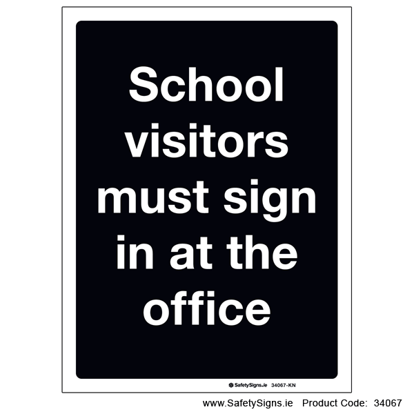 School Visitors Sign in at Office - 34067