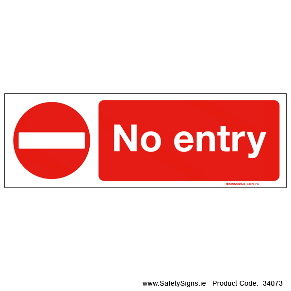 No Entry - 34073
