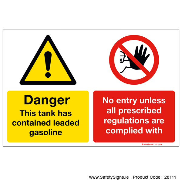 Tank contained Leaded Gasoline - 28111