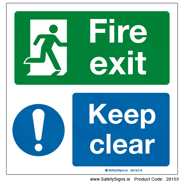 Fire Exit Keep Clear - 28153