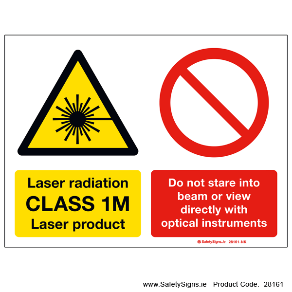 Laser Radiation - Class 1M - 28161