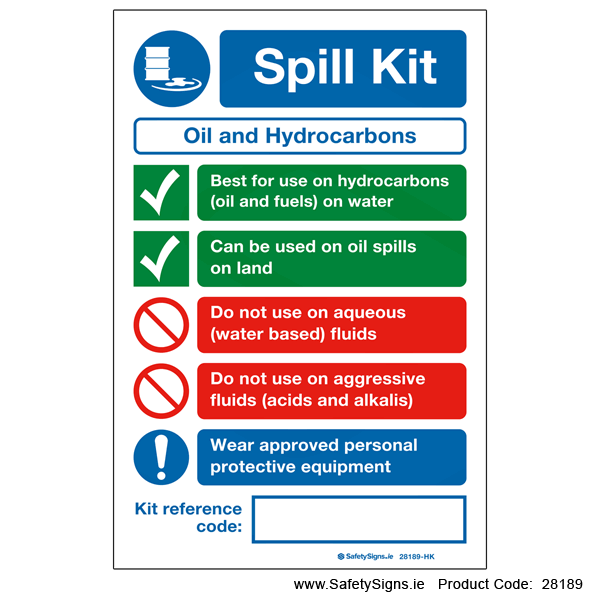 Spill Kit - Hydrocarbons - 28189