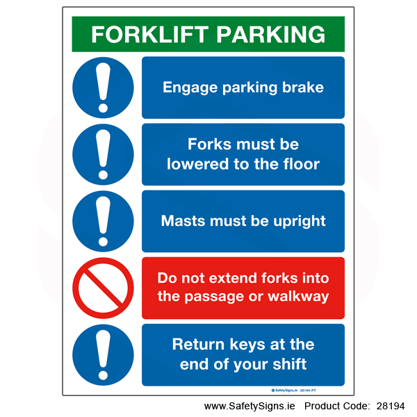 Forklift Parking - 28194