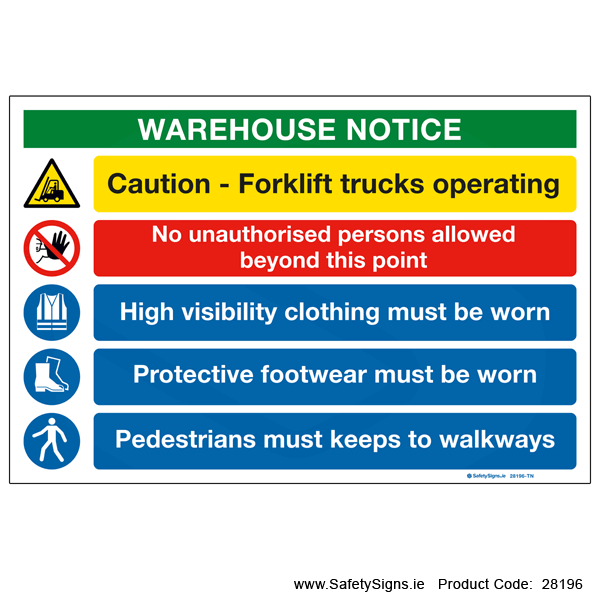 Warehouse Notice - 28196