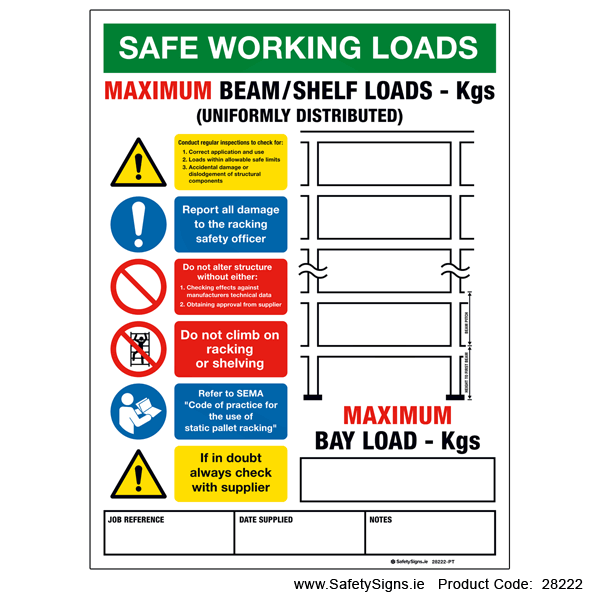 Safe Working Loads - 28222