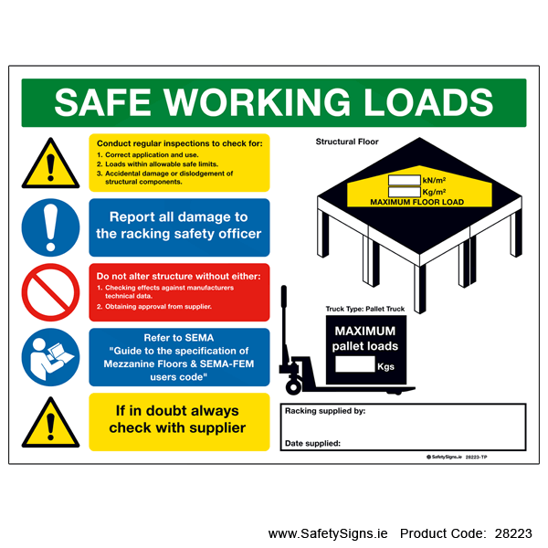 Safe Working Loads - 28223