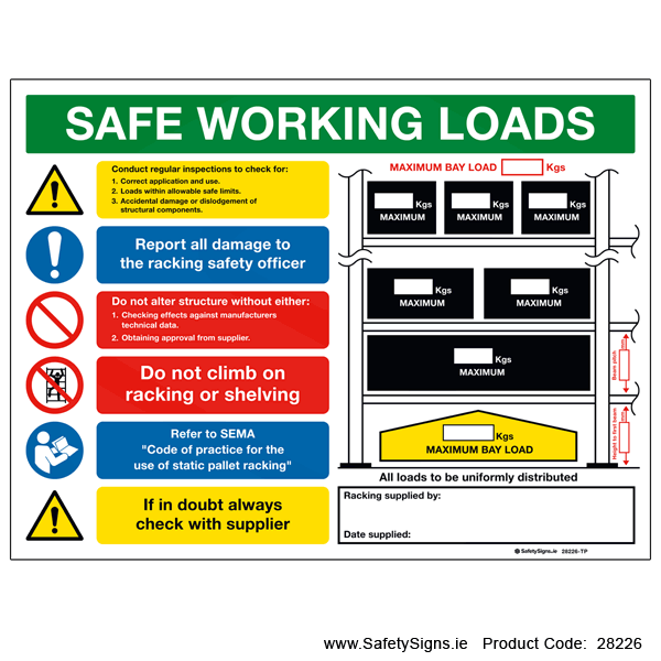 Safe Working Loads - 28226