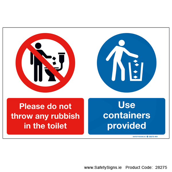 Do not Throw Rubbish in Toilet - 28275