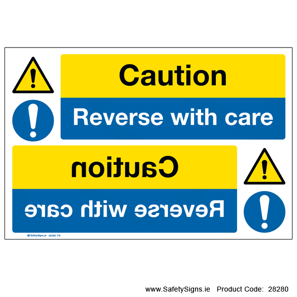 Reverse with Care - MirrorSign - 28280