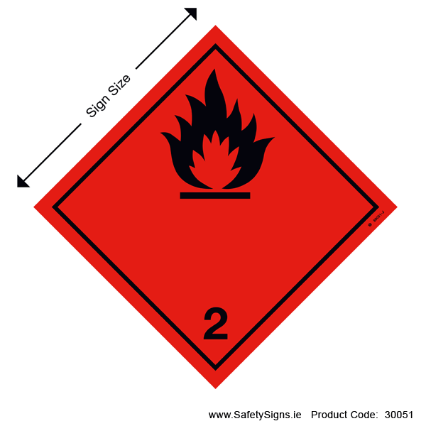Class 2 - Flammable Gas - 30051