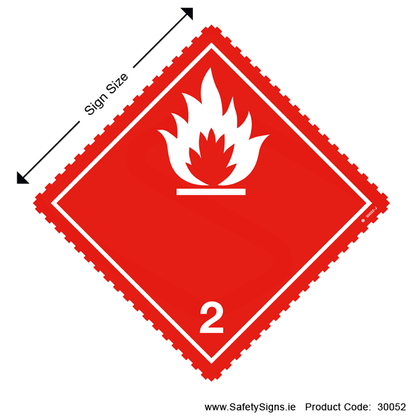 Class 2 - Flammable Gas - 30052