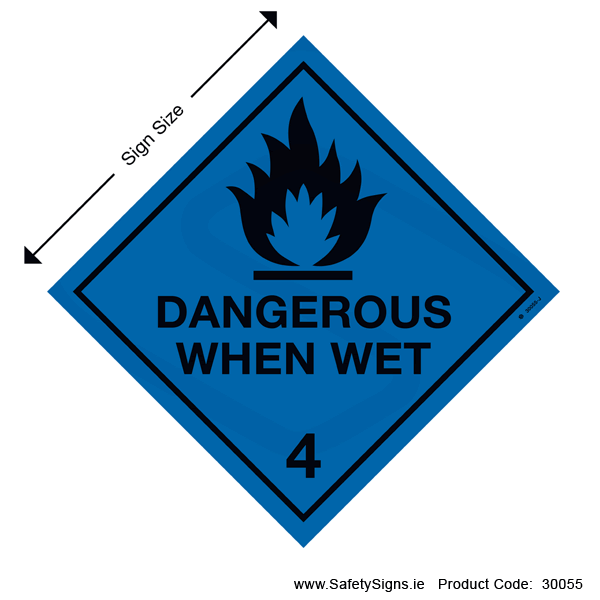 Class 4 - Dangerous When Wet - 30055