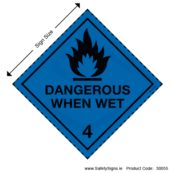 Class 4 - Dangerous When Wet - 30055