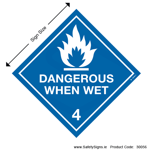 Class 4 - Dangerous When Wet - 30056