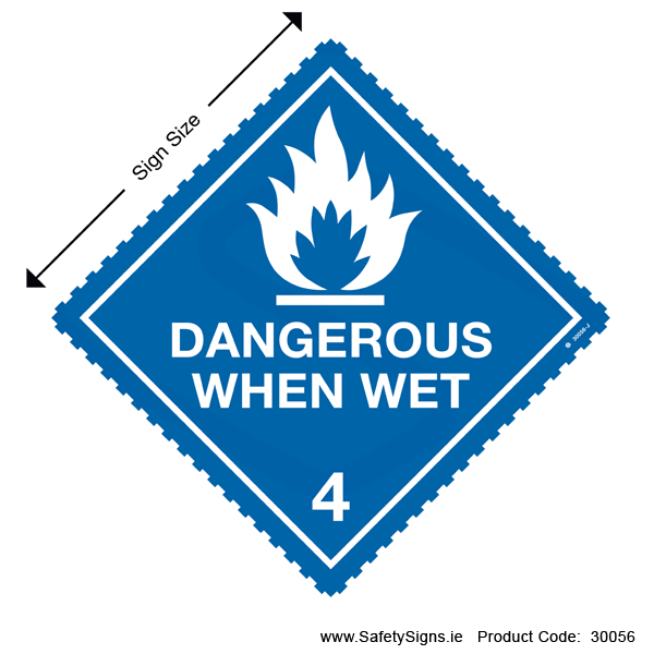Class 4 - Dangerous When Wet - 30056