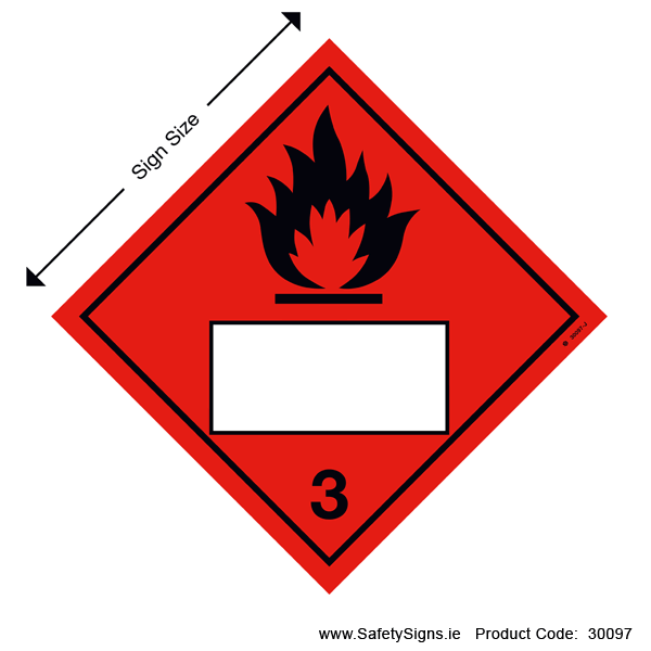 Class 3 - Flammable Liquid - Blank UN Box - 30097
