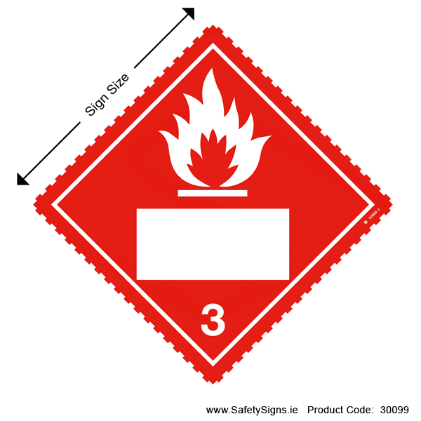 Class 3 - Flammable Liquid - Blank UN Box - 30099