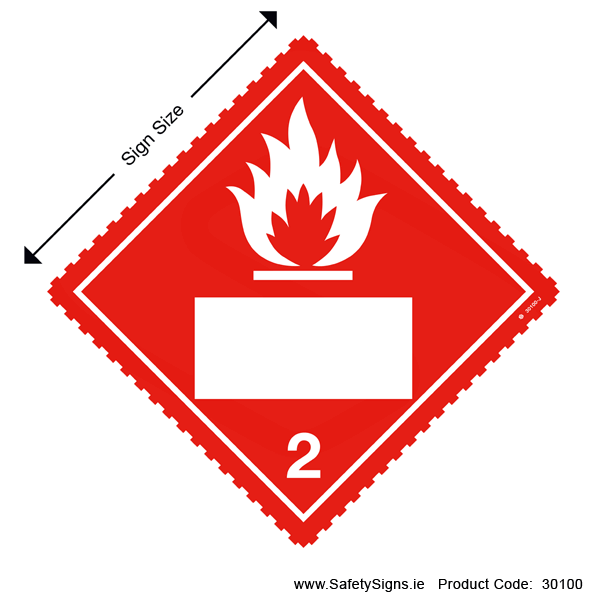 Class 2.1 - Flammable Gases - Blank UN Box - 30100