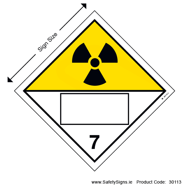 Class 7 - Radioactive - Blank UN Box - 30113