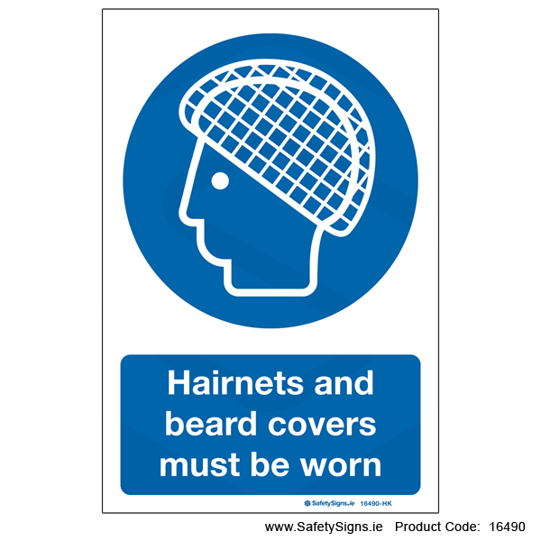 Wear Hairnets and Beard Covers - 16490