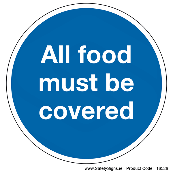 All Food must be Covered (Circular) - 16526