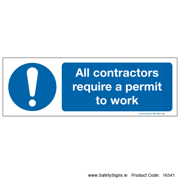 Contractors require Permit - 16541