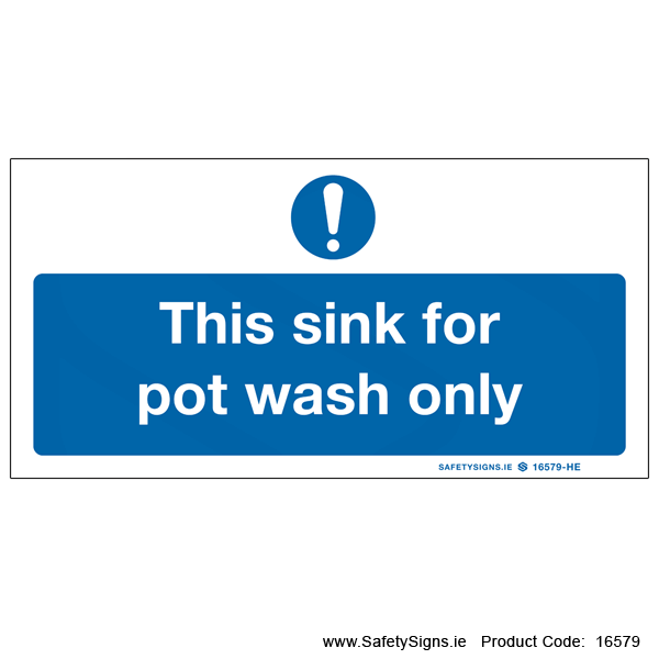 Sink for Pot wash only - 16579