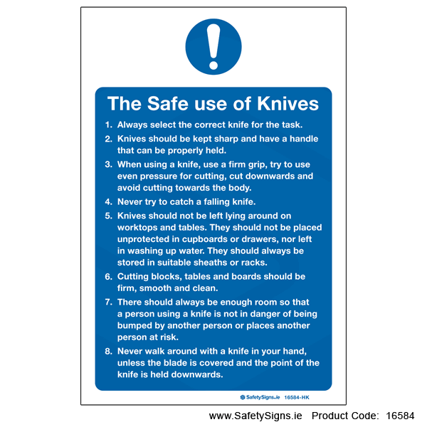 Safe use of Knives - 16584
