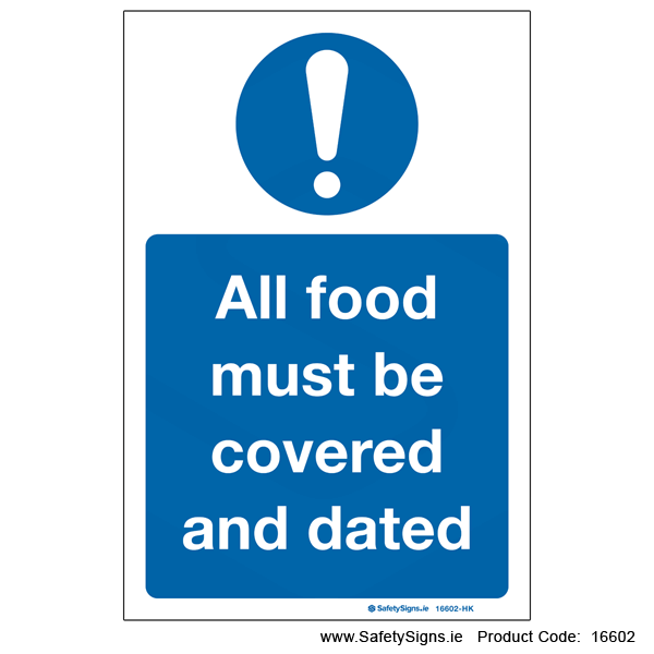 All Food must be Covered - 16602