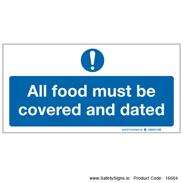 All Food must be Covered - 16604