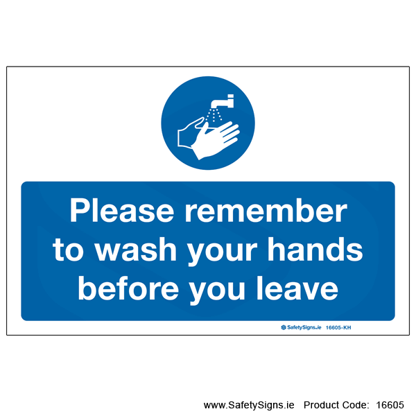 Wash your Hands before Leaving - 16605