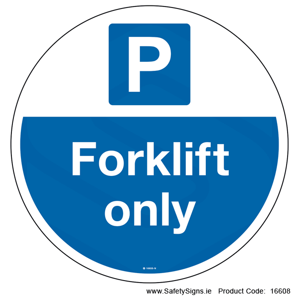 Forklift Only - FloorSign (Circular) - 16608