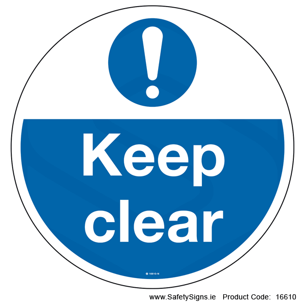 Keep Clear - FloorSign (Circular) - 16610