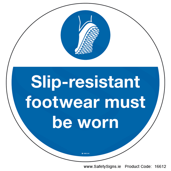 Wear Slip-Resistant Footwear - FloorSign (Circular) - 16612