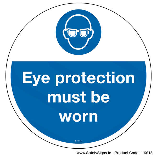 Eye Protection must be Worn - FloorSign (Circular) - 16613