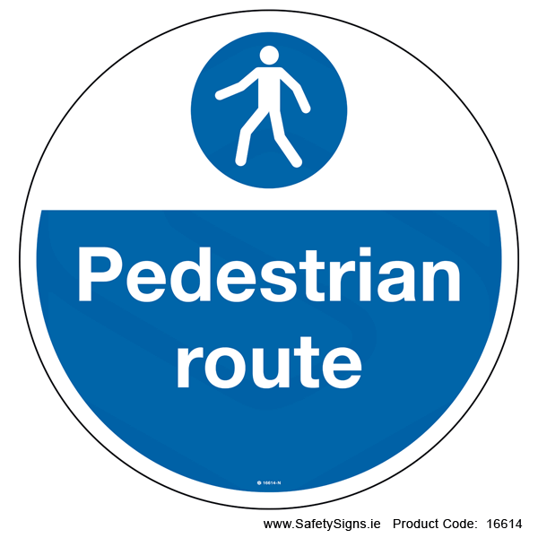 Pedestrian Route - FloorSign (Circular) - 16614