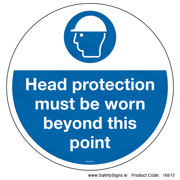 Wear Head Protection - FloorSign (Circular) - 16615