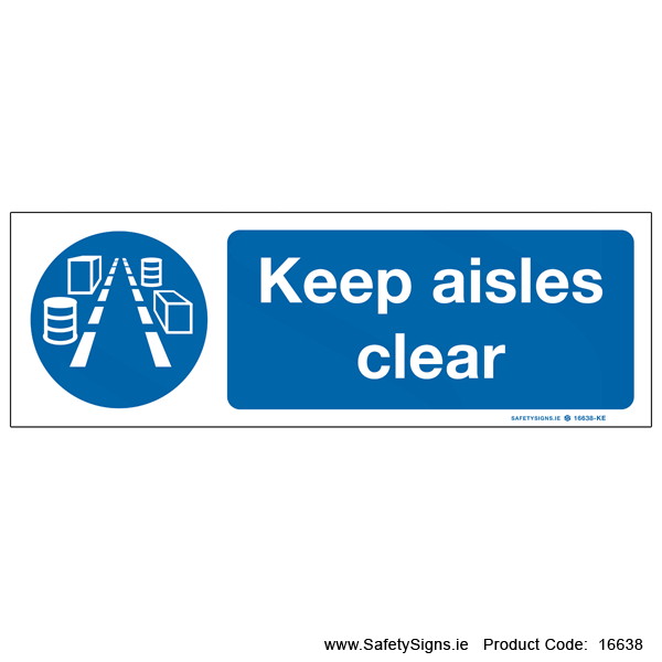 Keep aisles clear - 16638