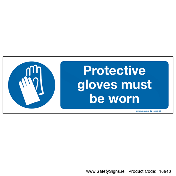 Protective gloves must be worn - 16643