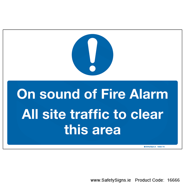 Site Traffic to clear area on Fire Alarm - 16666