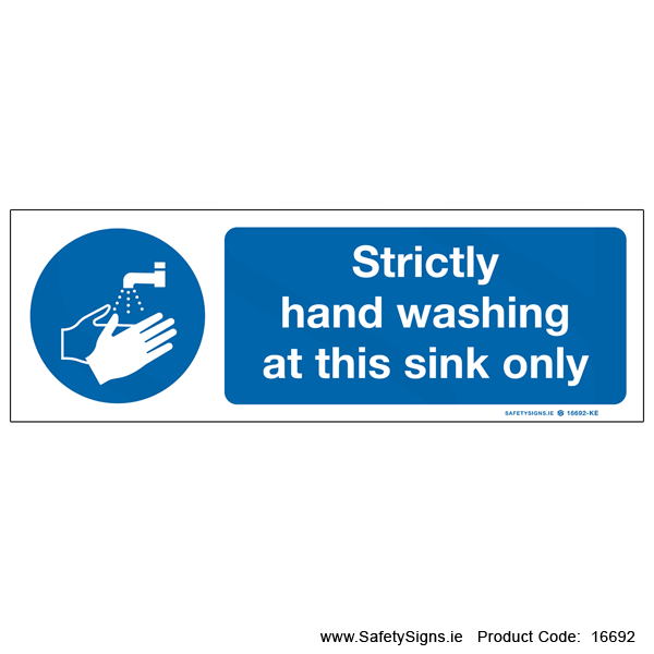 Strictly Hand Washing at this sink - 16692