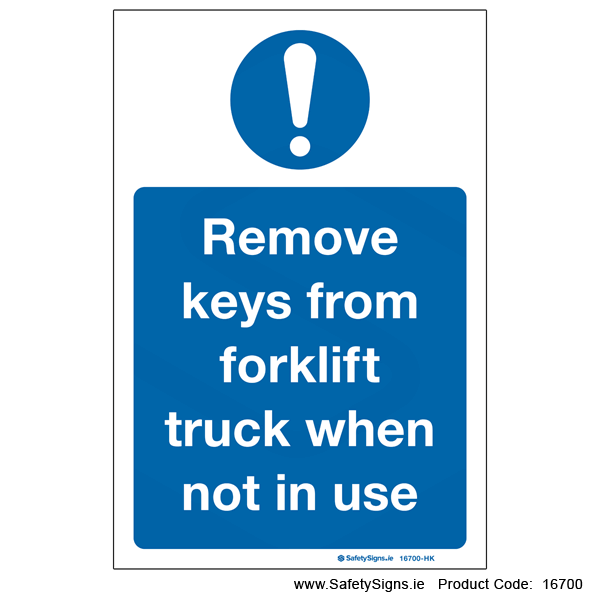 Remove keys from Forklift - 16700