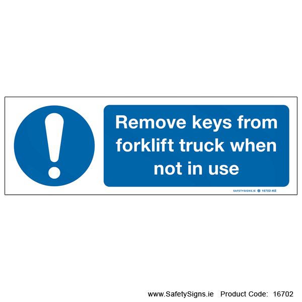 Remove keys from Forklift - 16702